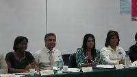 Senior Management team members listen attentively to the contributions made by students and lecturers