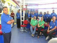 Executive Director, Dr Robin Maraj, addresses Lecturers and staff at the San Fernando Campus