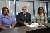 From left to right: Reshma Maharaj (SBCS), Mr. Greg Skarrat, Rinnette Ramdhanie (SBCS) 