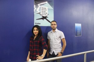 Farisha Ali poses with her lecturer Mr. Marc Cassiram.