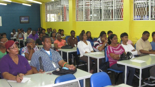 Parents and students at the ABE Parents' Day at the Champs Fleurs Campus