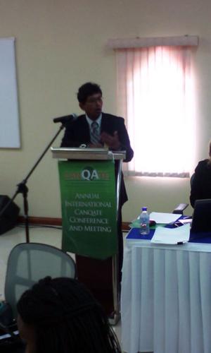 Senior  Manager QA - Mr. Kumar Bobby Sookram giving the vote of thanks at the close of Opening ceremony