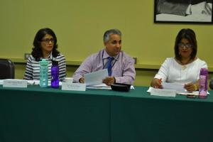 Executive Management Dr. and Mrs. Maraj listen to the review of the December 2016 exam analysis.