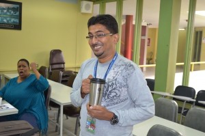 Aaaaaand we’re back to the Participants! Lecturer Kylash Deonarine all smiles with his ‘trophy’
