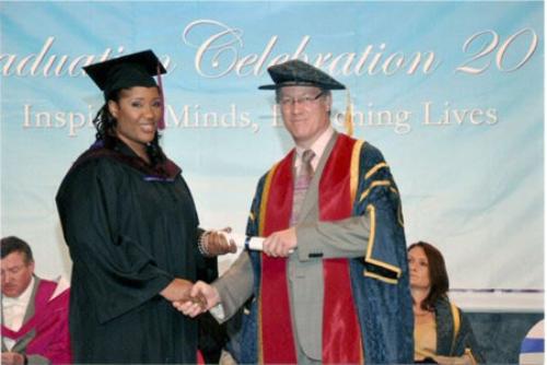 Ms. Dove with Prof. Simon Jarvis, Vice Chancellor of the University of Greenwich. 
